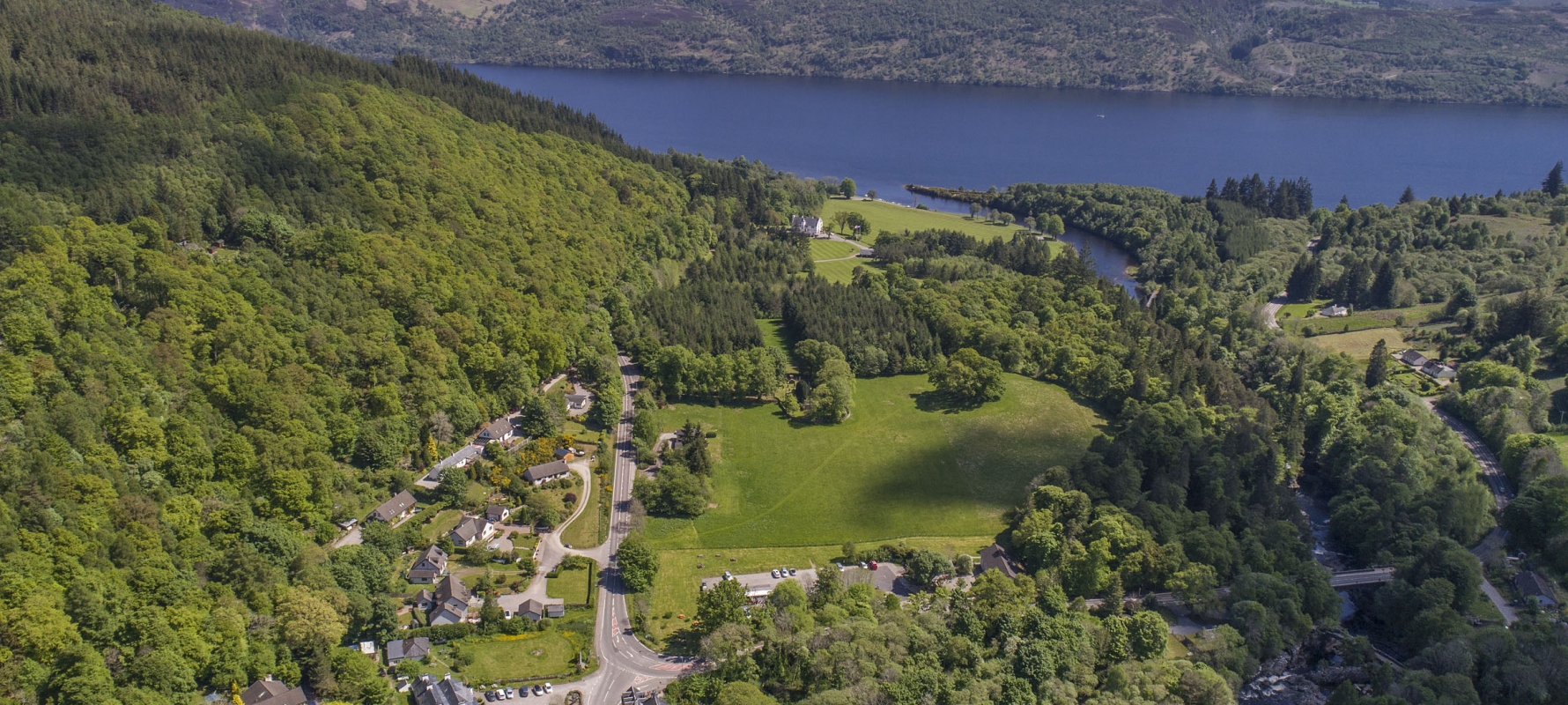 view of invermoriston from the sky